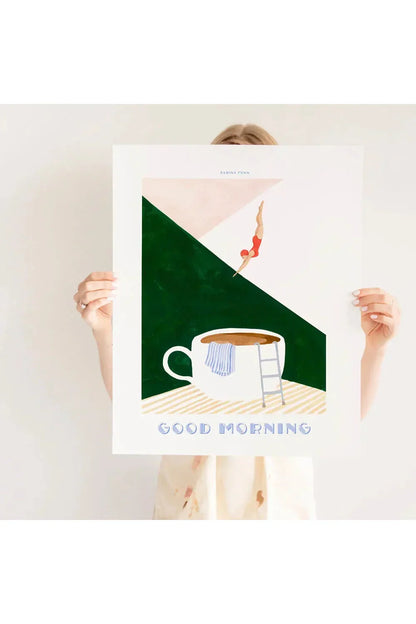 Avelena | Guten Morgen Kaffee Leinwand Poster