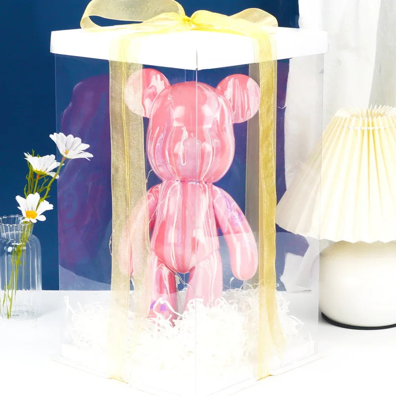 Avelena | Graffiti Painted Fluid Violent Bear White Body Ornaments DIY Handmade Personalized Model Home Desktop Decoration Accessories New