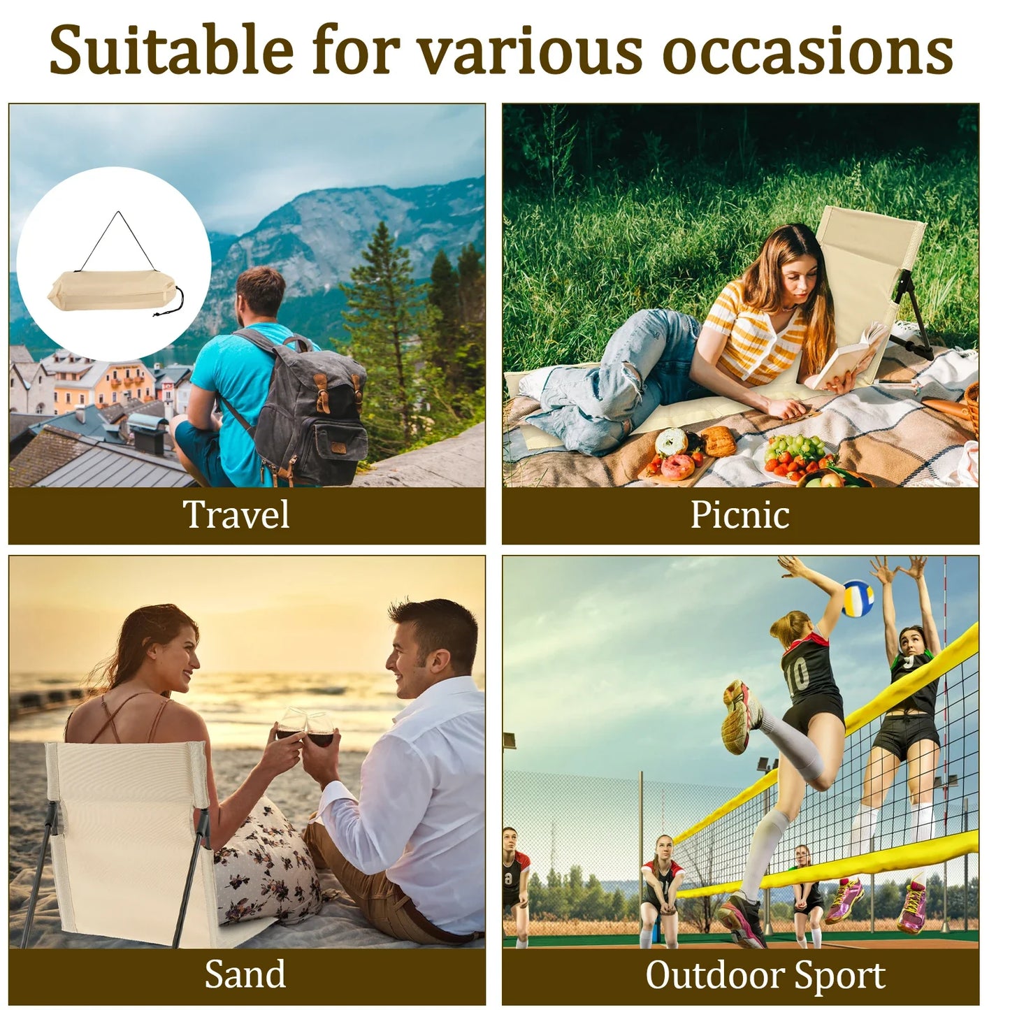 Avelena | Camping Lazy Rückenlehne Kissen