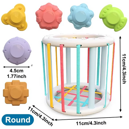 Avelena | Montessori Form Sortier-Sensorik-Würfel für frühes Lernen und Entwicklung von motorischen Fähigkeiten