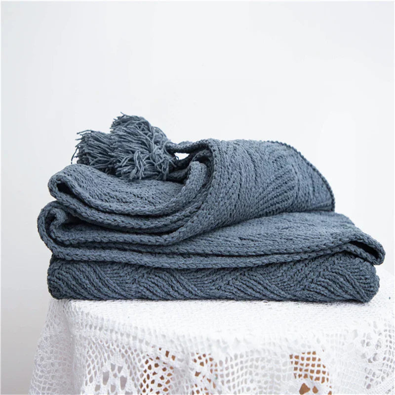 Avelena | Blanket Luxe Chenille Decke mit Herzfransen