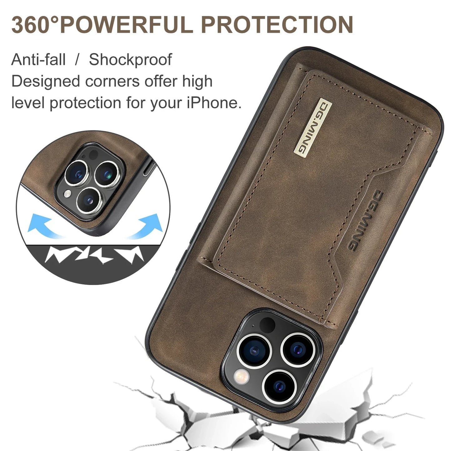 Avelena | 2-in-1-iPhone-Hülle mit abnehmbarer Brieftasche