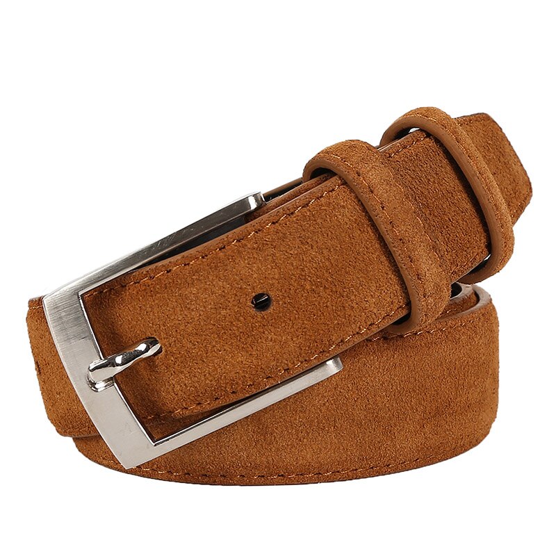 Avelena | Wildleder Gürtel Rindleder für Herren und Damen Karottenjeans Nadelschnalle Luxus Hochwertig Klassisch Echtes Leder Wildleder Gürtel Rindleder