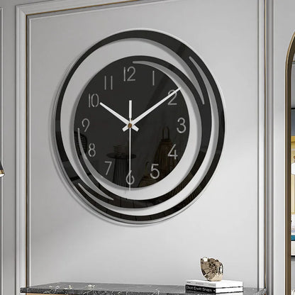 Avelena | Acryl Wanduhr - Skandinavisches Design - Schwarz - Uhr