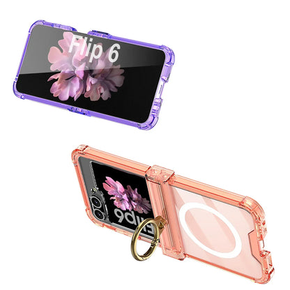 Avelena | Transparent Ring Case für Galaxy Z Flip 6