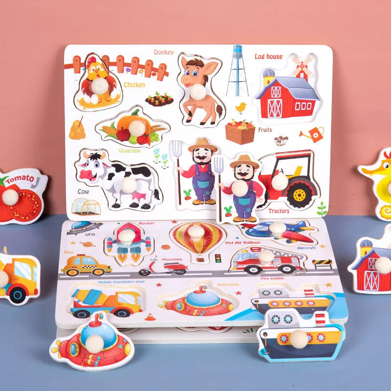 Avelena | Montessori Baum Puzzle Griffe Brett Spielsachen
