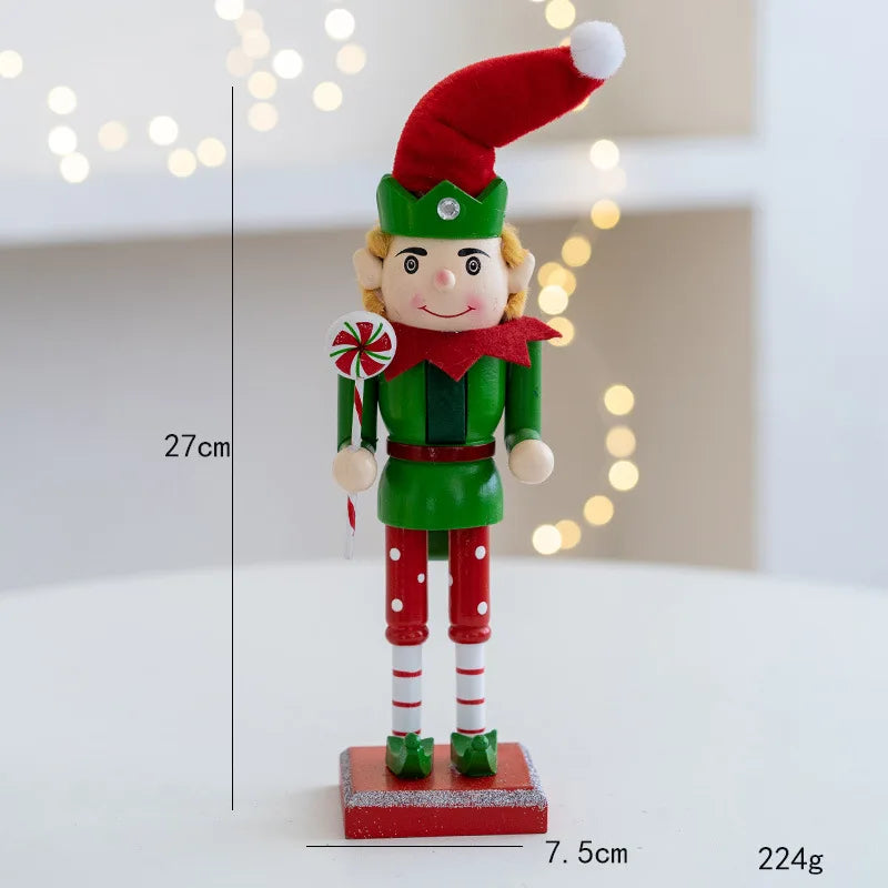 Avelena | Elf Nussknacker Soldat aus Holz Ornamente
