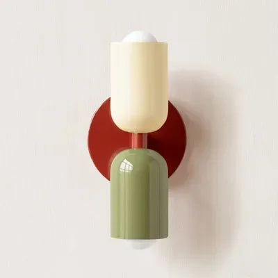 Avelena | Nordic LED Wall Lamp Modern Minimalist Cream Double Head Lights For Living Room Bedroom Besides Study Indoor Decoration Fixture