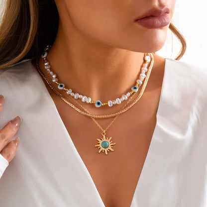 Avelena | Halsketten-Set Sonneblume & Böse Augen Accessoires