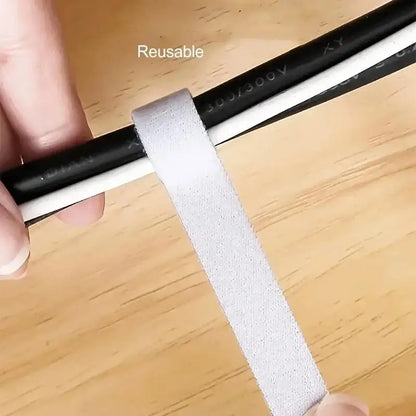 Avelena | TidyVel GripRoll | Klett-Kabelmanagement | Zuschneidbar & Wiederverwendbar | 5 m Nylon-Rolle