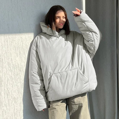 Avelena | Damen Winterjacke mit Kapuze und Taschen