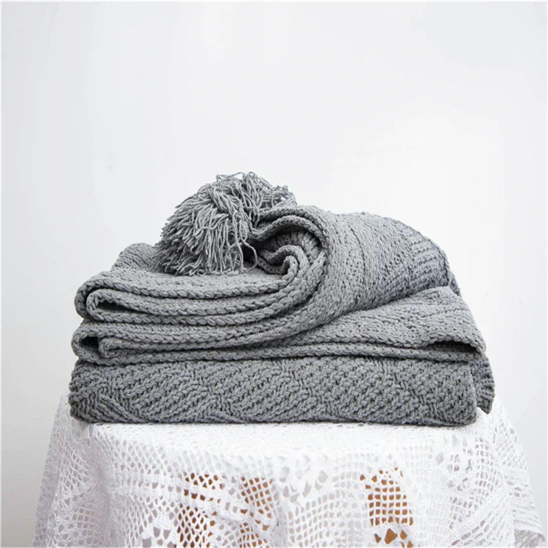Avelena | Blanket Luxe Chenille Decke mit Herzfransen