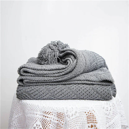 Avelena | Blanket Luxe Chenille Decke mit Herzfransen