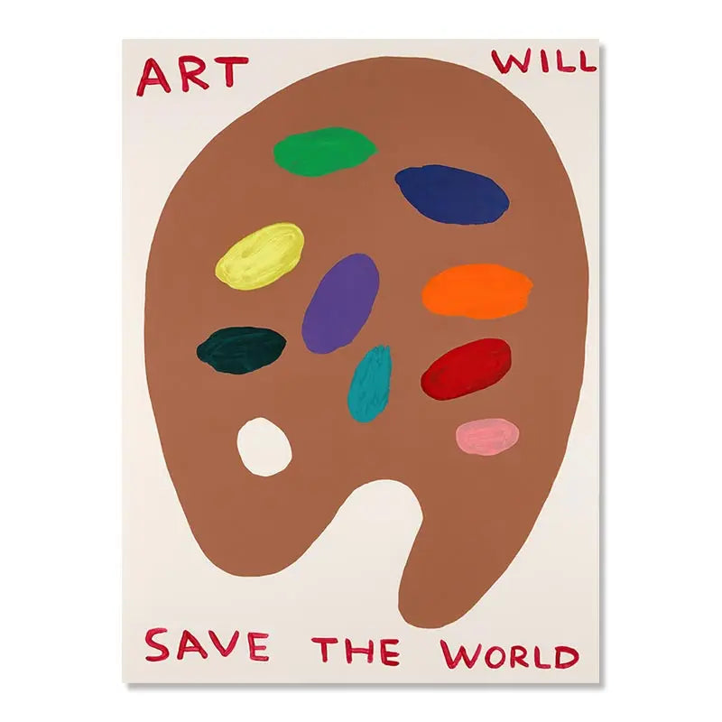 Avelena | David Shrigley Rabbit Cat Wine Biscuit Train Wall Art Abstract Prints Canvas Painting Nordic Poster Pictures Living Room Decor