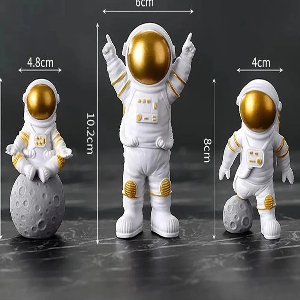 Avelena | Harz-Astronaut-Figur Statue Raumfahrer Skulptur Pädagogisches Spielzeug Schreibtisch-Dekoration Astronaut-Modell Für Kinder Geschenk
