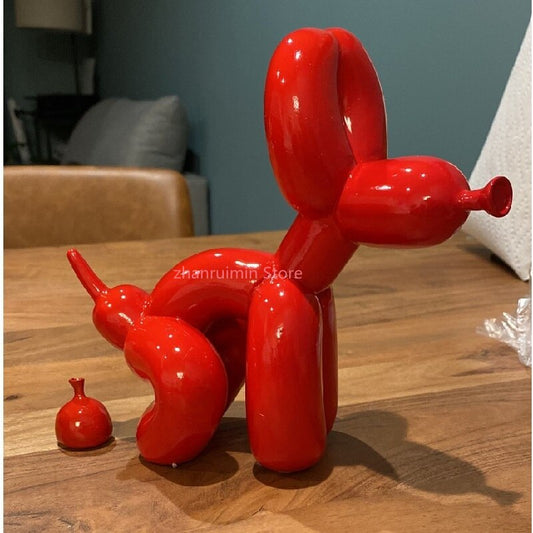 Avelena | Ballonhund Skulptur, Ballon Kunst Statue, Mini Sammlerstück Figur, Wohnkultur, Harzfigur, Schreibtischaccessoires, Zimmerdekoration