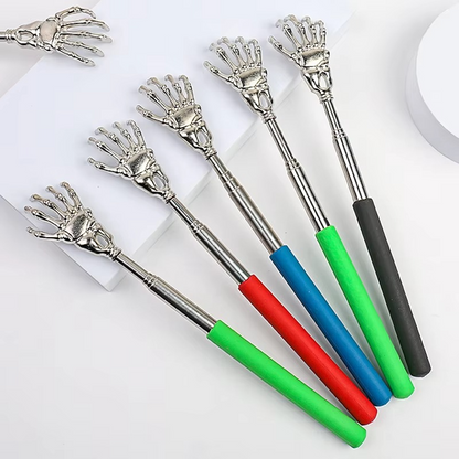 Avelena | Edelstahl teleskopierbarer Rückenkratzer und Massagegerät für Menschen und Haustiere