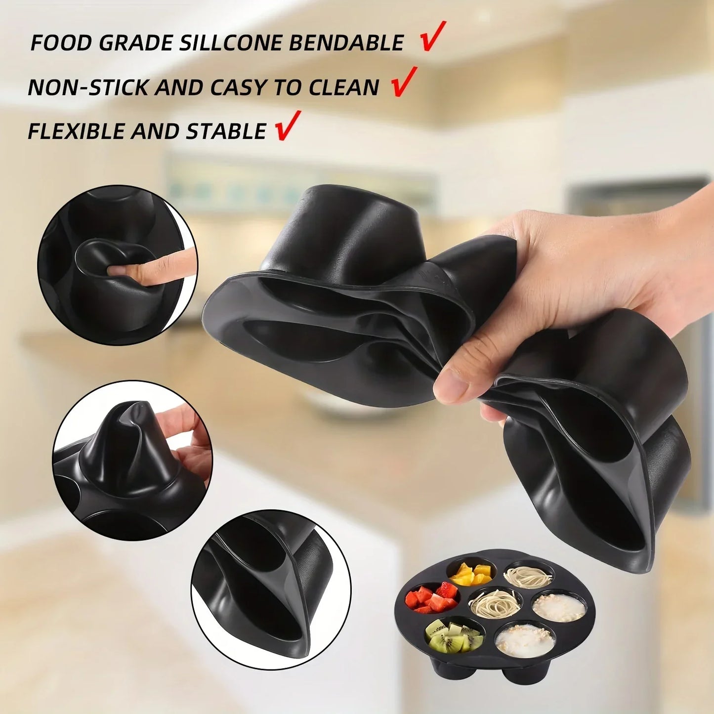 Avelena | Silikon Backform für Mikrowelle und Airfryer Flexibake