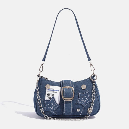 Avelena | Star Denim Unterarmtasche