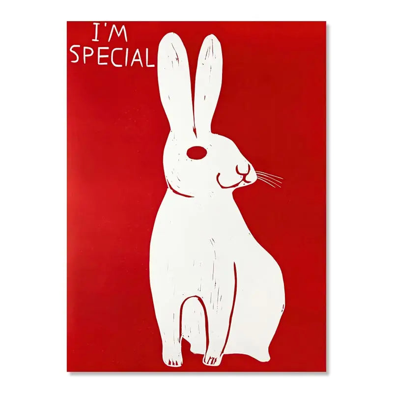 Avelena | David Shrigley Rabbit Cat Wine Biscuit Train Wall Art Abstract Prints Canvas Painting Nordic Poster Pictures Living Room Decor