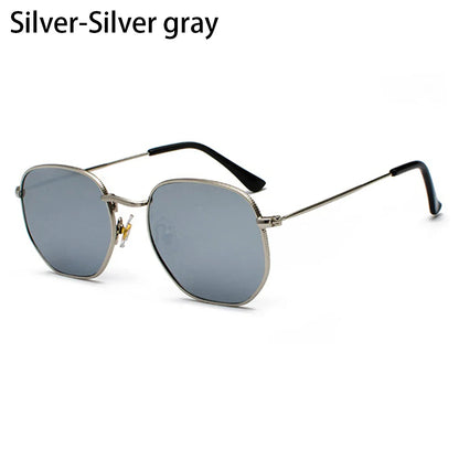 Avelena | Polygon Metall Quadrat Sonnenbrille