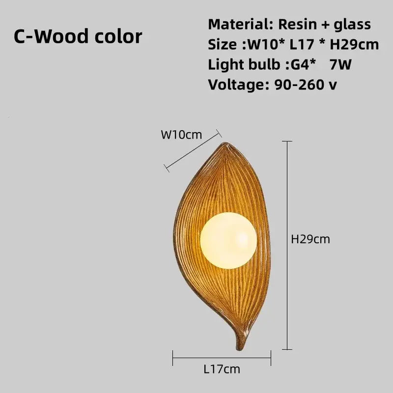 Avelena | Wandlampe LED Blattgold Elegant