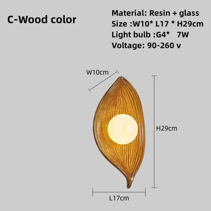 Avelena | Wandlampe LED Blattgold Elegant