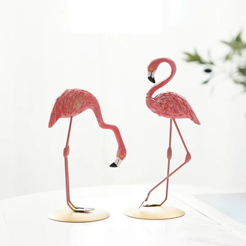 Avelena | Nordic Flamingo Figurine Figure Statue Sculpture Living Room Office Wedding Party Ornaments Home Decor Decoration Accessories