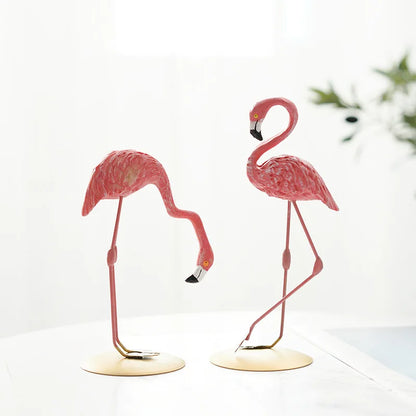 Avelena | Nordic Flamingo Figurine Figure Statue Sculpture Living Room Office Wedding Party Ornaments Home Decor Decoration Accessories