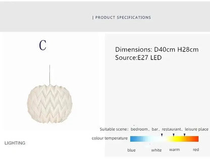 Avelena | Elegante von Origami inspirierte Papierlaterne