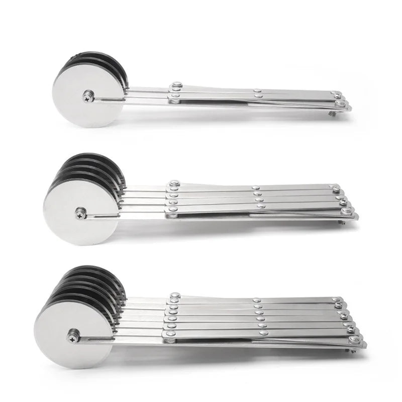 Avelena | Cutova Teigschneider | Edelstahl & Verstellbar | 3–7 Räder | Für Pizza, Brownies & Gebäck