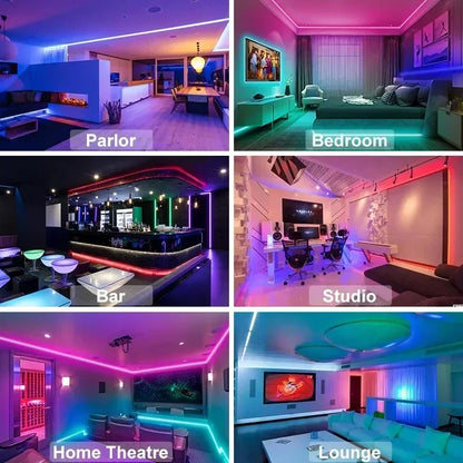 Avelena | RGB 5050 LED Strip Light mit Fernbedienung & App-Steuerung - USB-betrieben