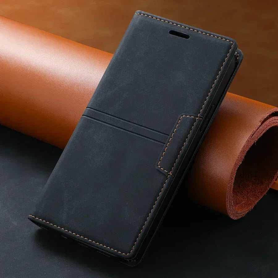 Avelena |  Leder Wallet Hülle Flip Case - Google Pixel