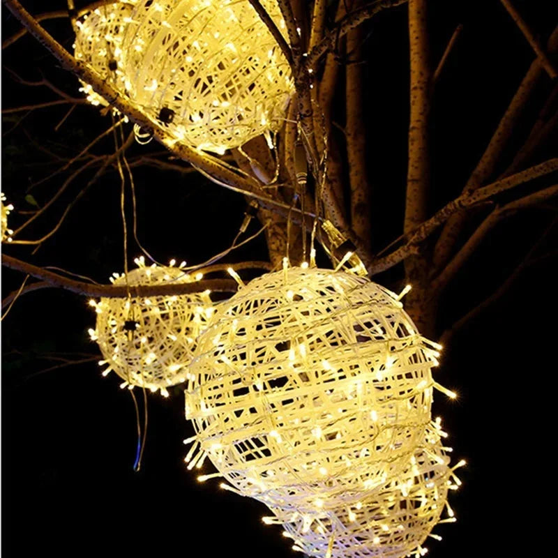 Avelena | Lichtende Rattan-Sphäre für Festliche und Elegante Dekorationen