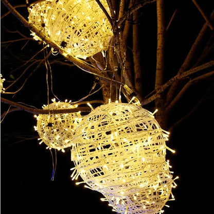 Avelena | Lichtende Rattan-Sphäre für Festliche und Elegante Dekorationen