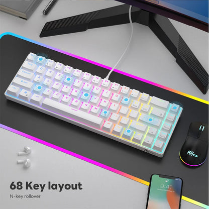 Avelena | Süße 61-Tasten Rosa Gaming Tastatur