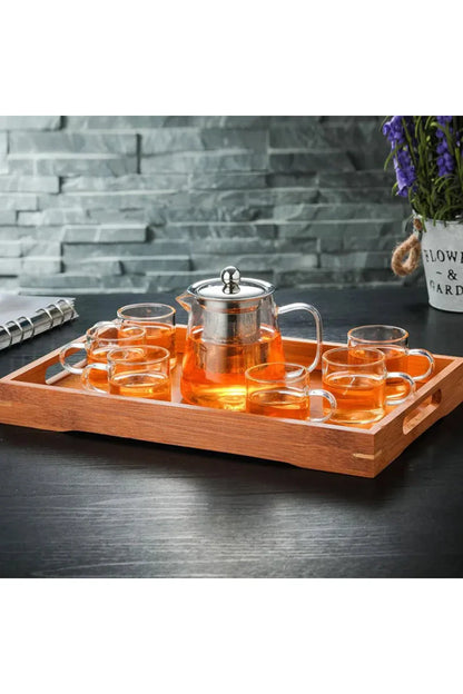 Avelena | Edelstahl-Infuser-Glas-Teekanne