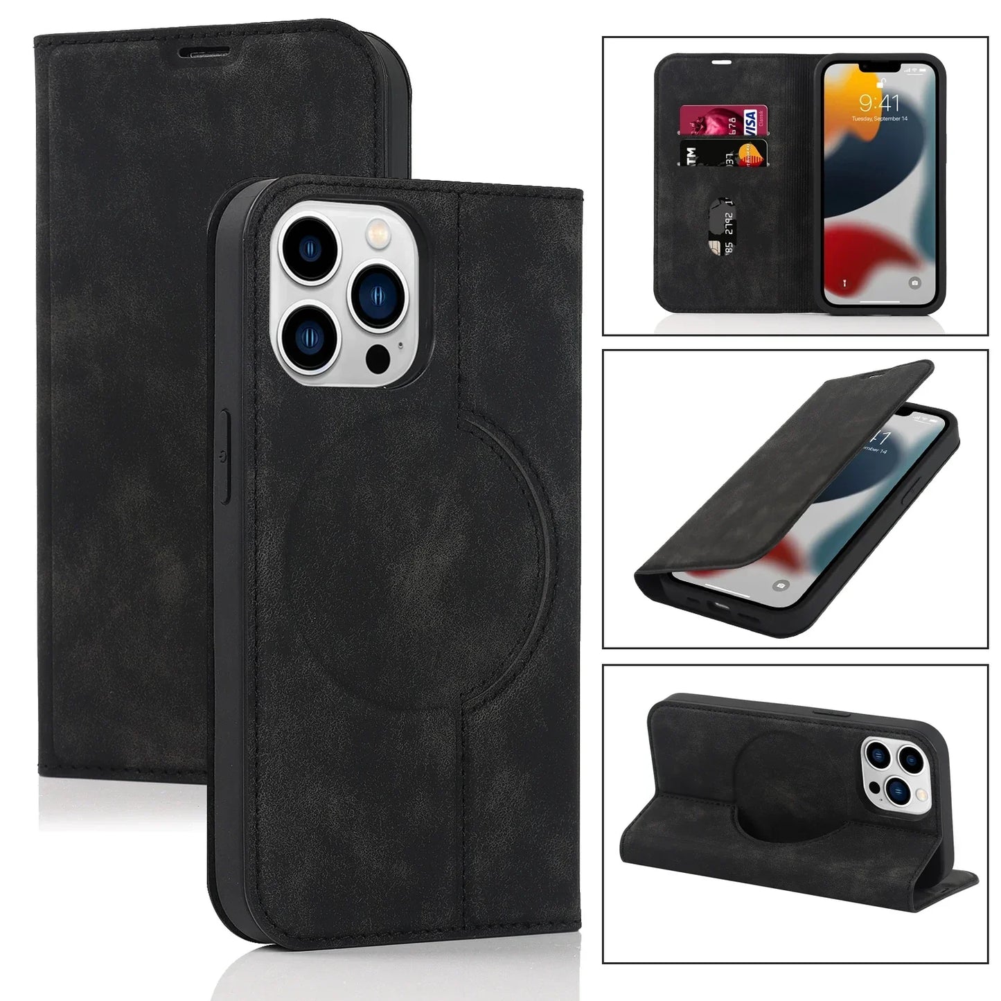Avelena | Wallet Hülle MagSafe Wireless Charging- iPhone
