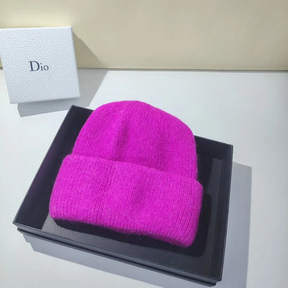 Avelena | Damen Winter Strickmütze - Warmes Kaschmir Wolle & Kaninchenfell Ski Hut