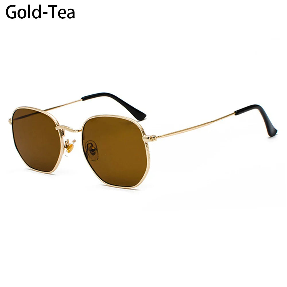 Avelena | Polygon Metall Quadrat Sonnenbrille