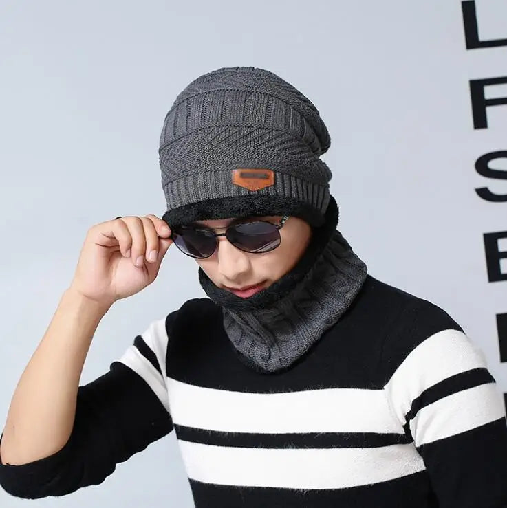 Avelena | Winter Beanie Mütze mit Schal