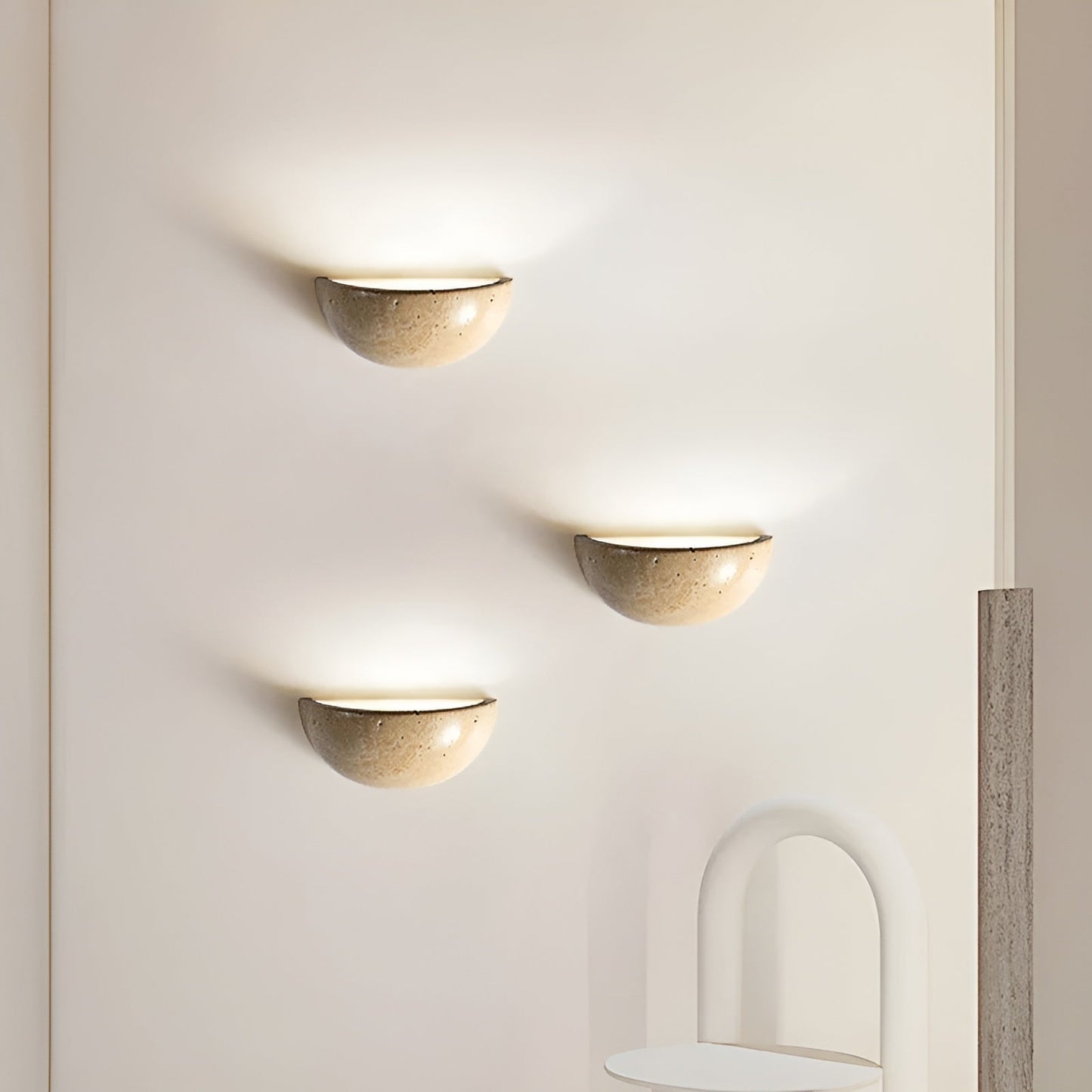 Avelena | Elegante Wabi-Sabi Leder Wandbeleuchtung Korzito Wandlampe