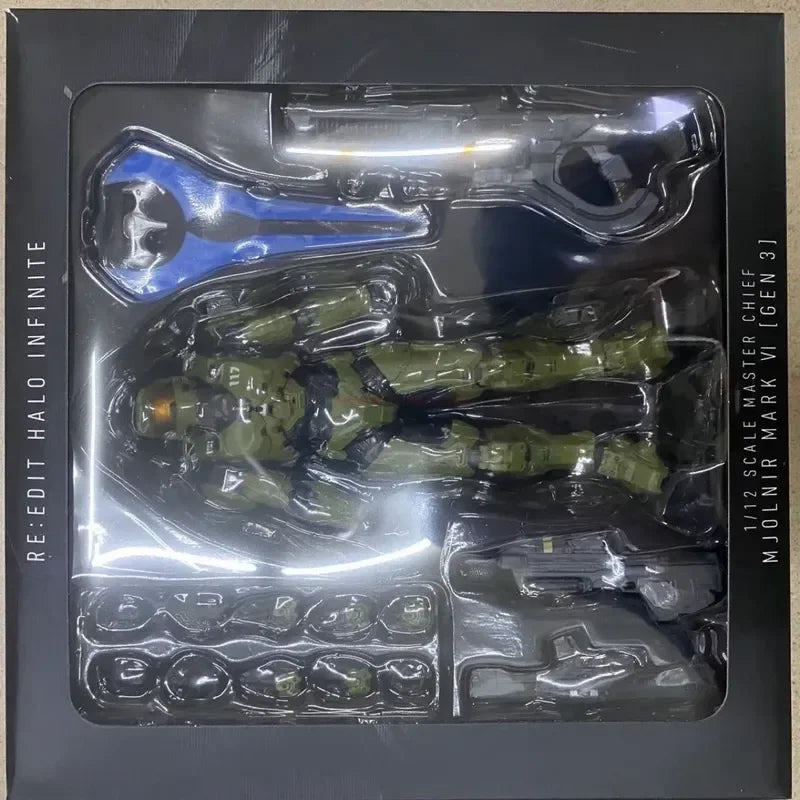 Avelena | 18cm Halo Infinite Master Chief Mjolnir Mk Vi 1/12 Maßstab 17.5cm 6" Actionfigur Re:edit Gen.3 117 Ko's 1000 Modellpuppen Spielzeuge