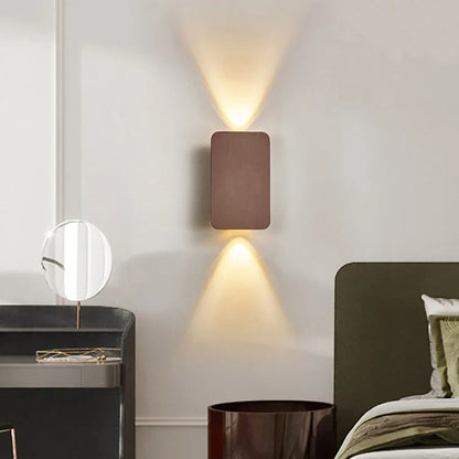 Avelena | Aria Moderne Quadrat Wandlampe – Auf- und Ablichtung für Schlafzimmer und Wohnzimmer