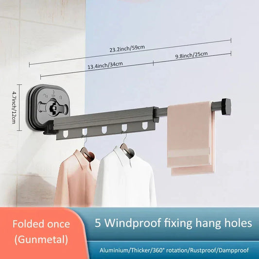 Avelena | WallDry Flex – Faltbarer wandmontierter Wäschetrockner für platzsparende Wäsche