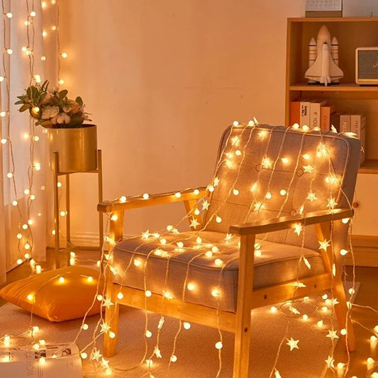 Avelena | Starlight LED Lichterkette: Ideal für Innendekoration, Außencamping und Zeltatmosphäre