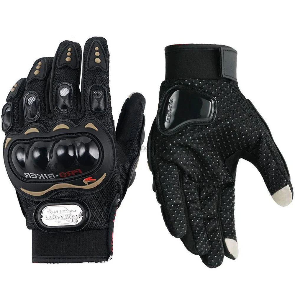 Avelena | Atmungsaktive Ganzfinger Motorradhandschuhe mit Touchscreen – Schützend