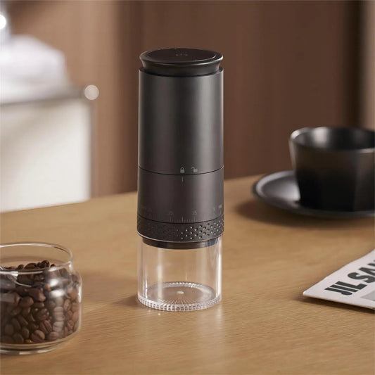 Avelena | 1500mAh Elektrische Kaffeemühle Extern einstellbare Type-C-Lade Kaffeemühle Bohnenmahlmaschine Kaffeezubereiter