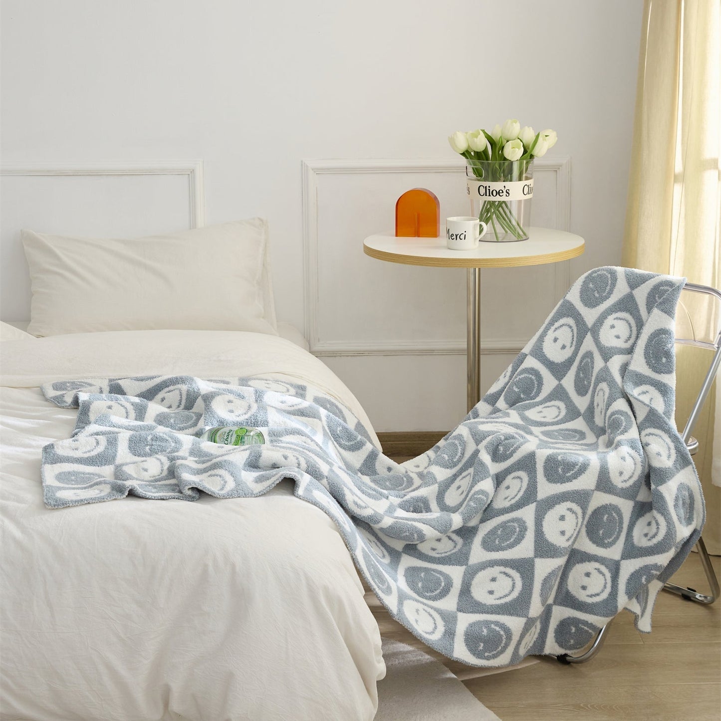 Avelena | Smiley Kariert Decke