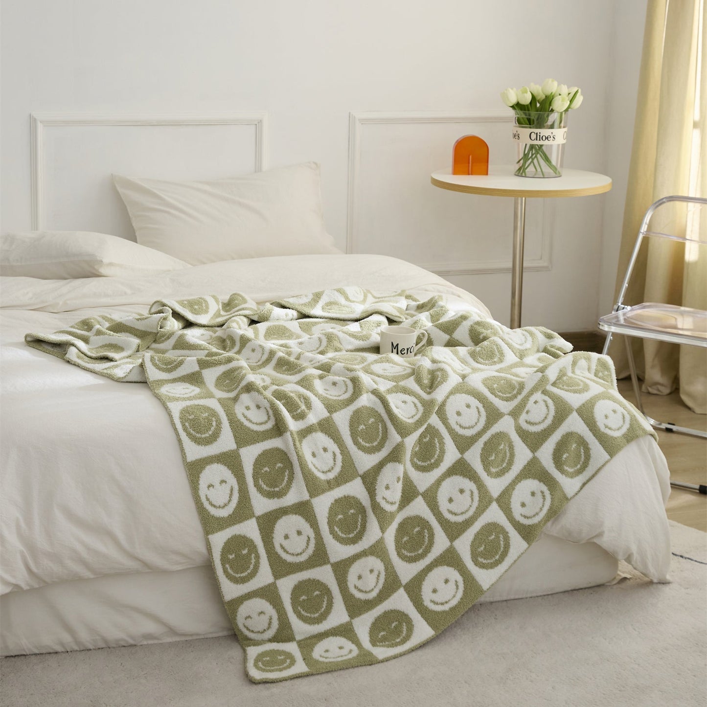 Avelena | Smiley Kariert Decke